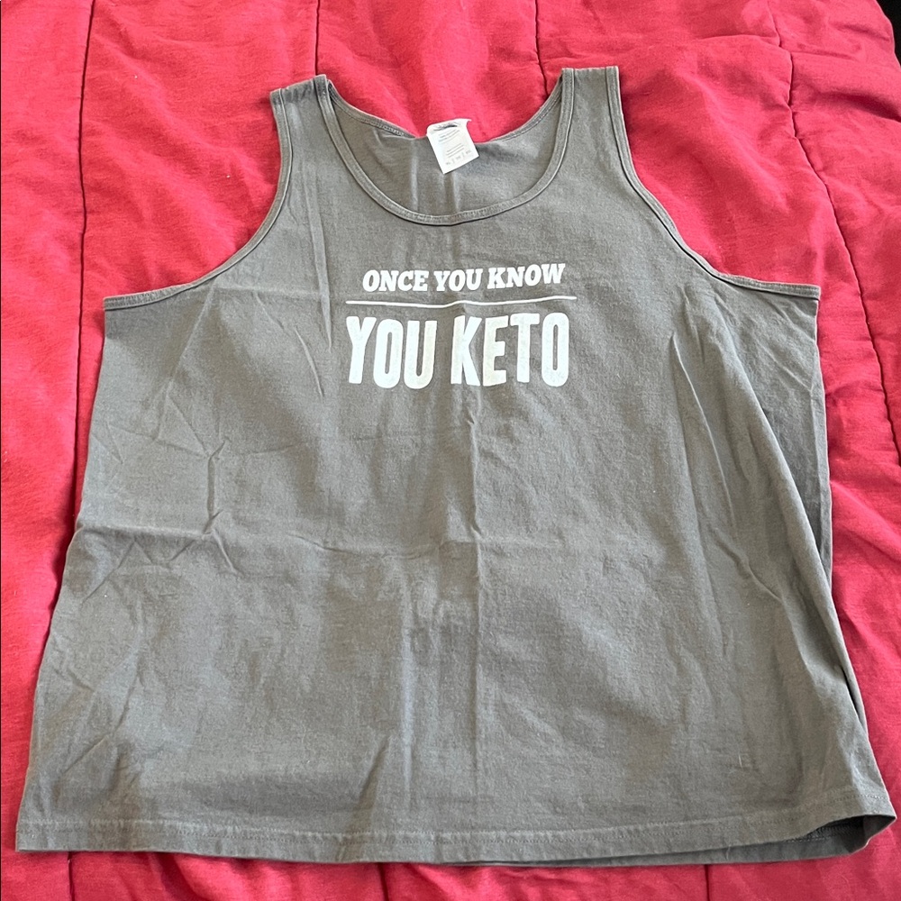Gildan Ultra Cotton Gray Tank Top